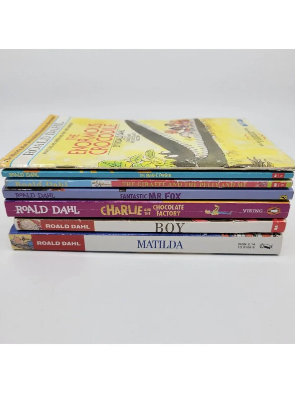 ROALD DAHL Lot of 7 Books (Charlie, Matilda, Fox, Croc, Finger, Pelly, Boy) - BK
